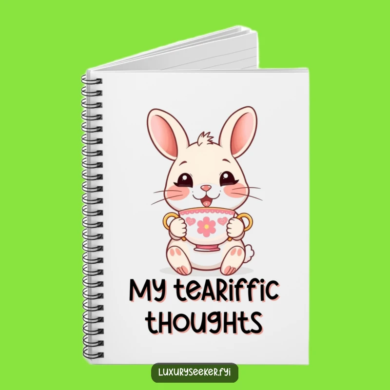 Funny Rabbit Tea Notebook: Elegant Journal for Refined Thoughts!