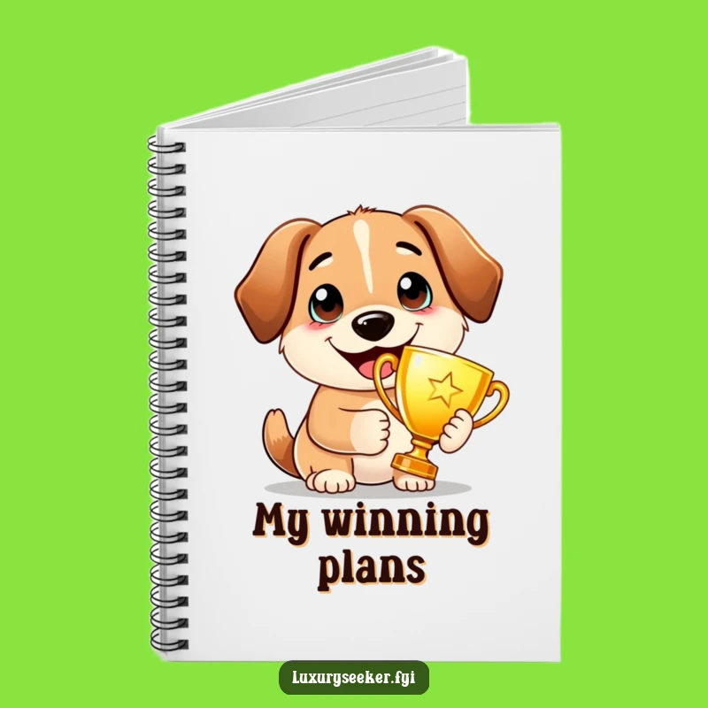 Funny Proud Dog Trophy Notebook: Jot Down Ideas with Champion Canine Spirit