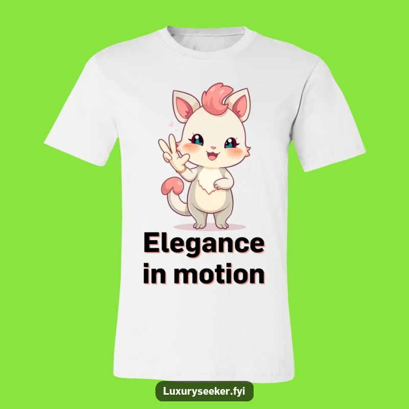 Funny Elegant Creature T-Shirt: Rosy Blush & Glove Fashion, Hilarious Gift