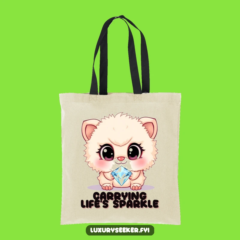 Funny Diamond Creature Tote Bag: Carry Your Treasures with Whimsical, Hilarious Style