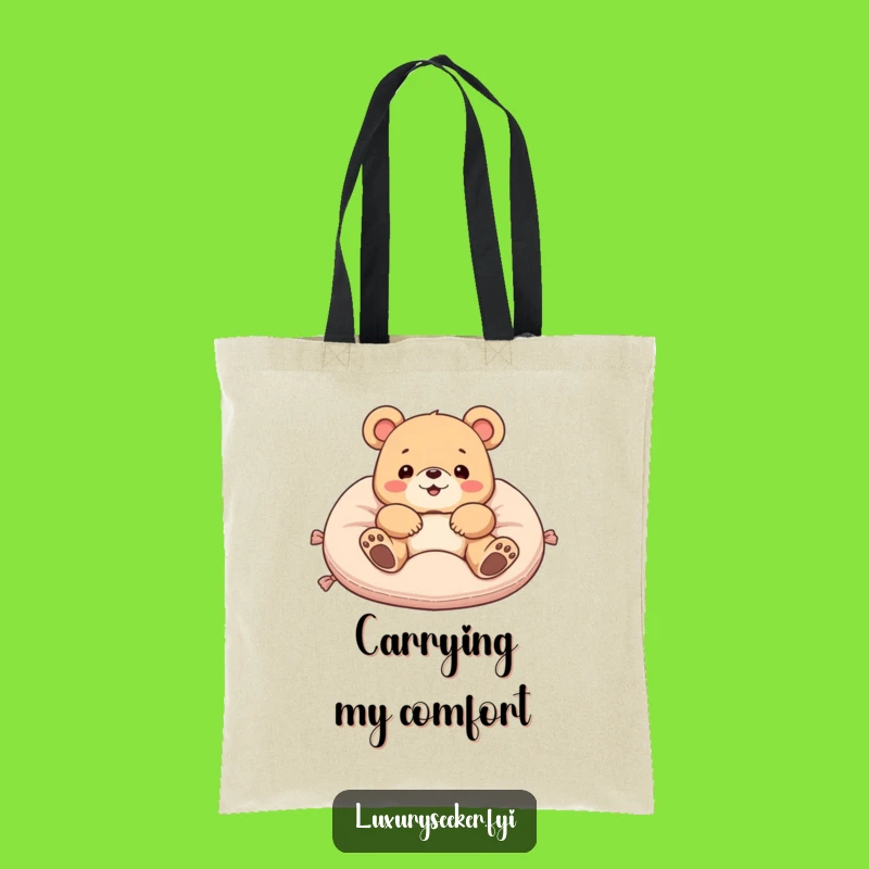 Funny Bear Tote Bag: Stylish Accessory for Humor Lovers, Perfect Practical Funny Gift