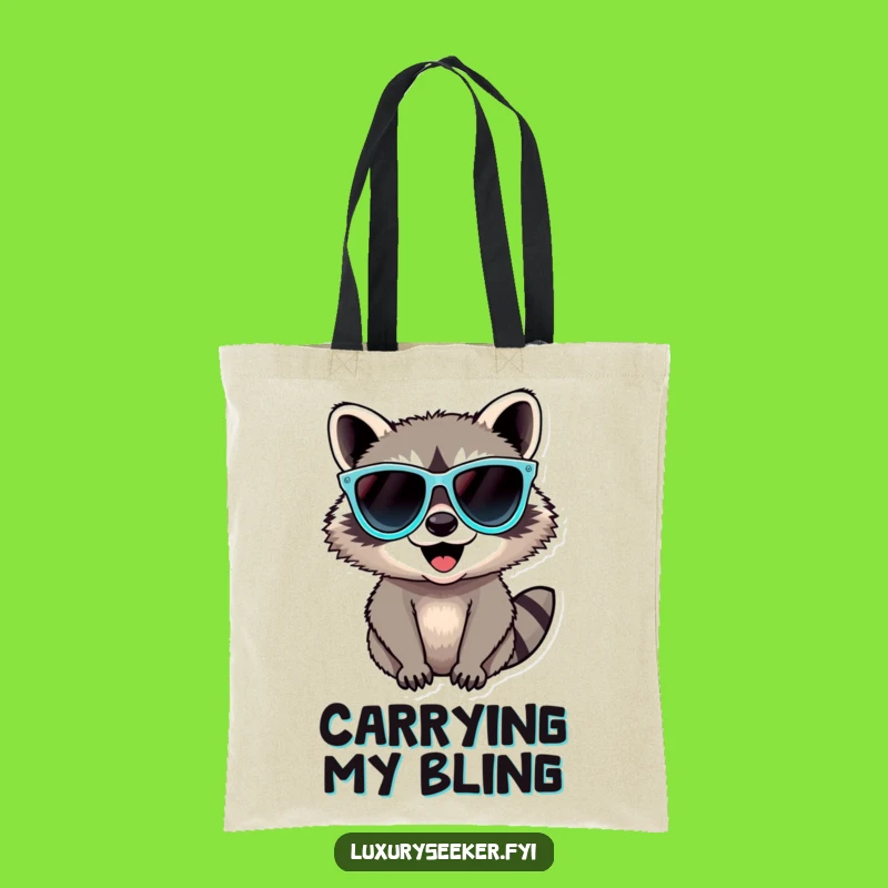 Funny Raccoon Sunglasses Tote Bag: Carry Your Essentials with This Hilarious Gift