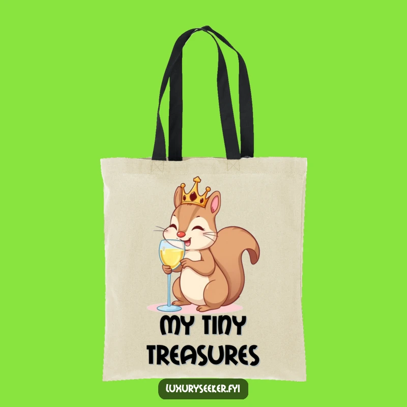 Funny Royal Squirrel Tote Bag: Hilarious Carryall for Celebrations and Treats