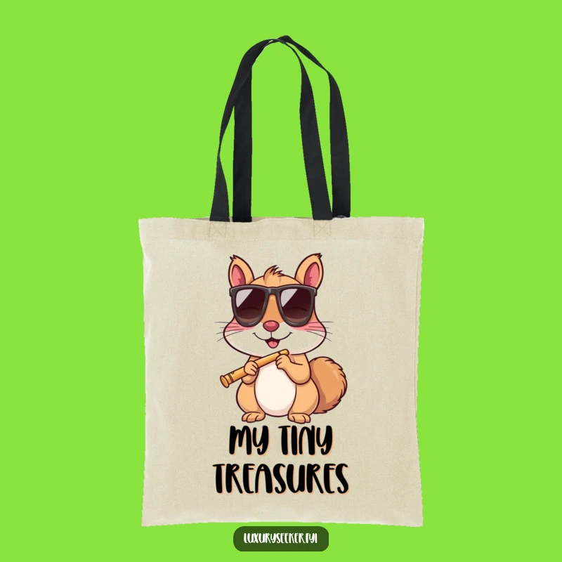 Funny Squirrel Sunglasses Flute Tote Bag: Carry Your Essentials with Sass