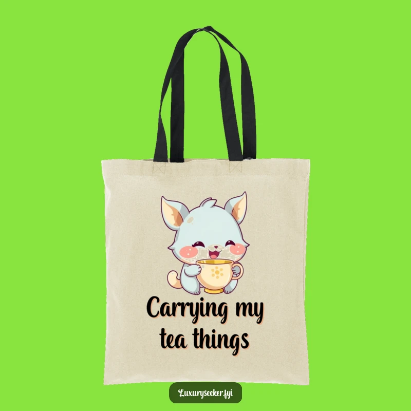 Funny Tea Creature Tote Bag: Carry Your Relaxation with Whimsical, Hilarious Style
