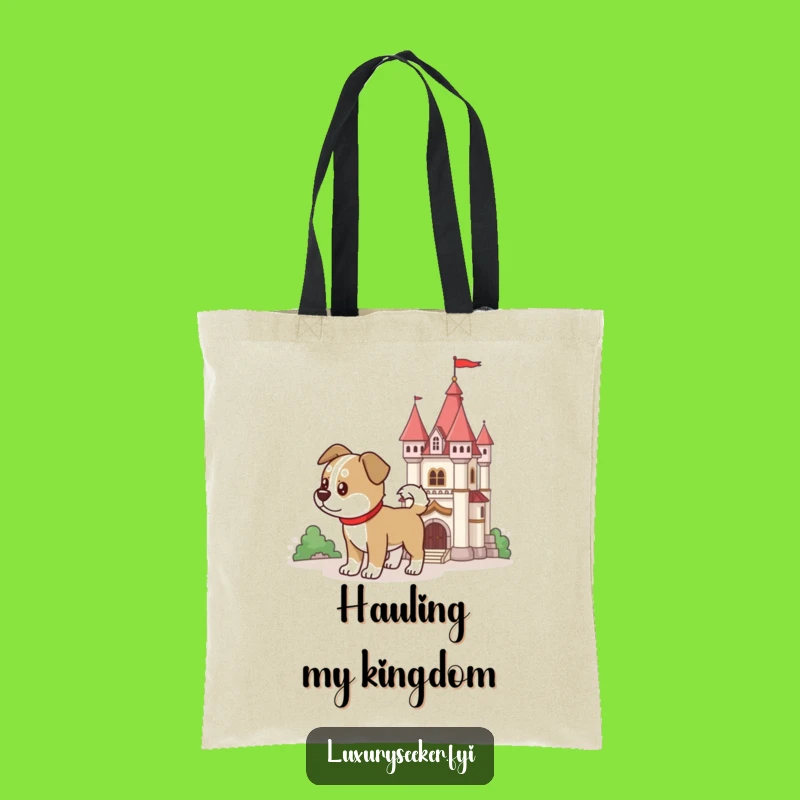 Funny Dog Castle Tote Bag - Loyal Accessory for Everyday Gift